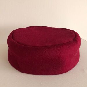 3/$30 Wool Burgundy 1960s Pill Box Hat